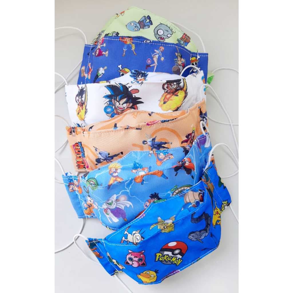 Kit 3 Máscara 3D Tripla camada Infantil Reutilizável