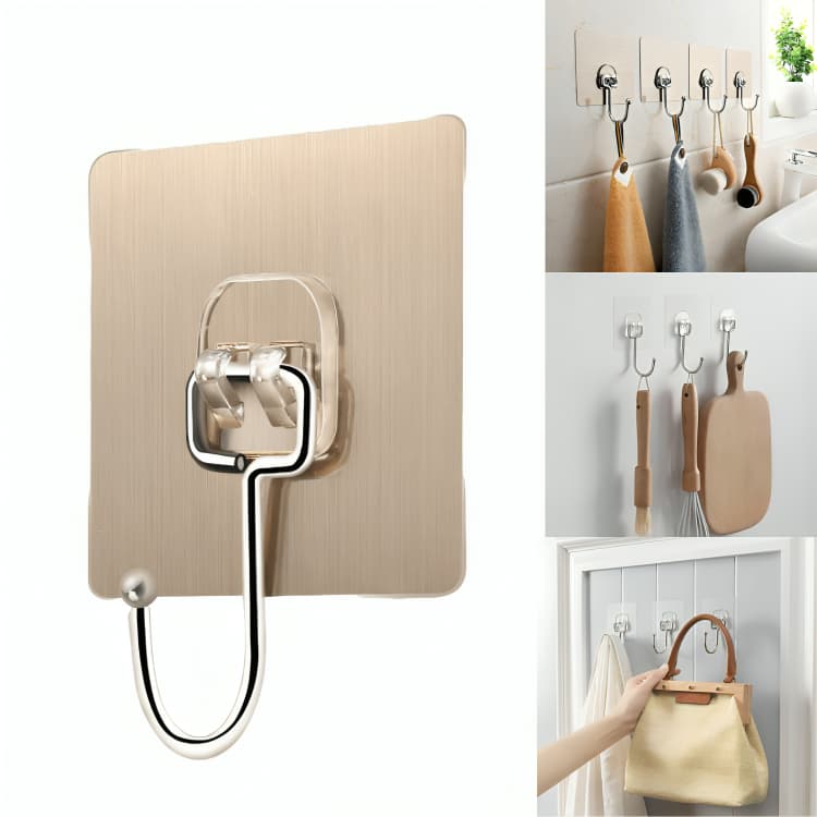 Kit 10 Gancho Adesivo Suporta 10 KG Parede Multifuncional Autocolante Casa Cozinha Quarto Banheiro Organizador Porta Xícaras