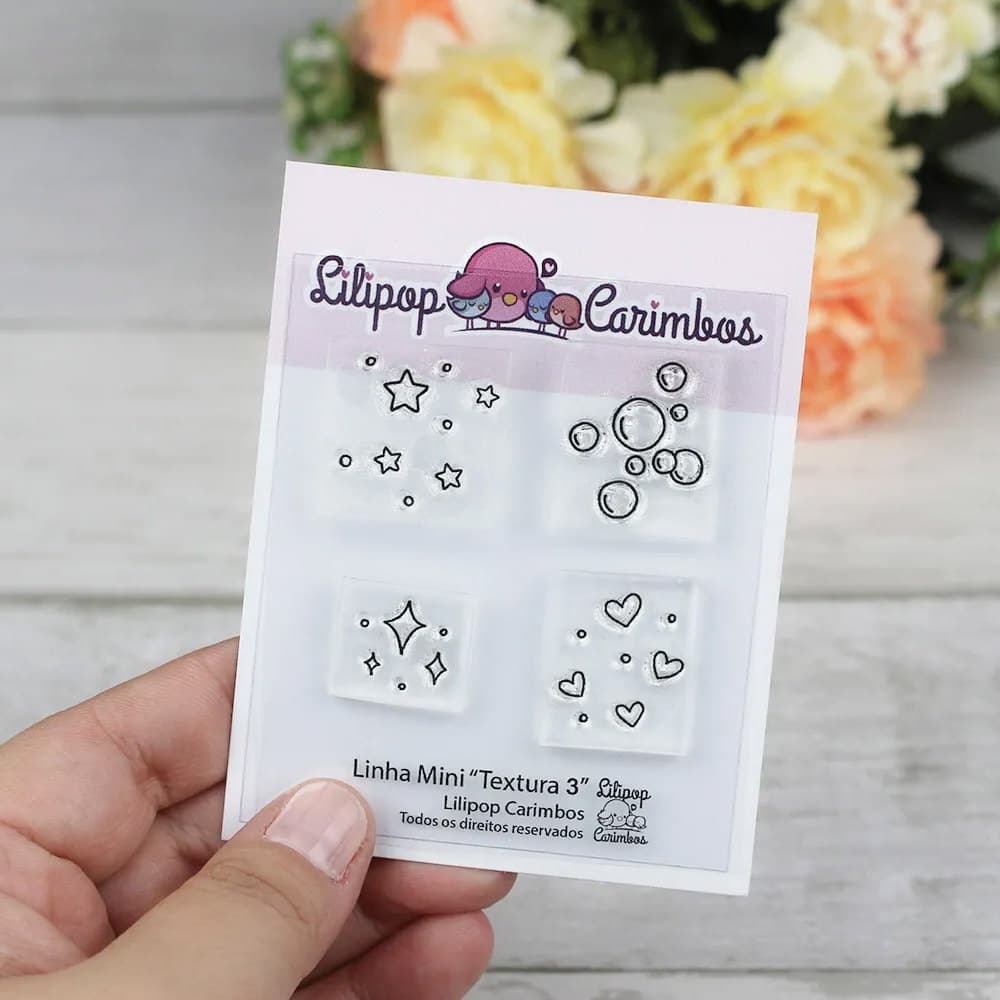Kit carimbo mini textura