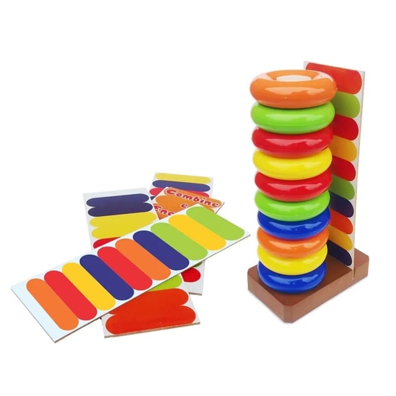 Brinquedos Educativos Pedagógico Combine E Encaixe Argolas