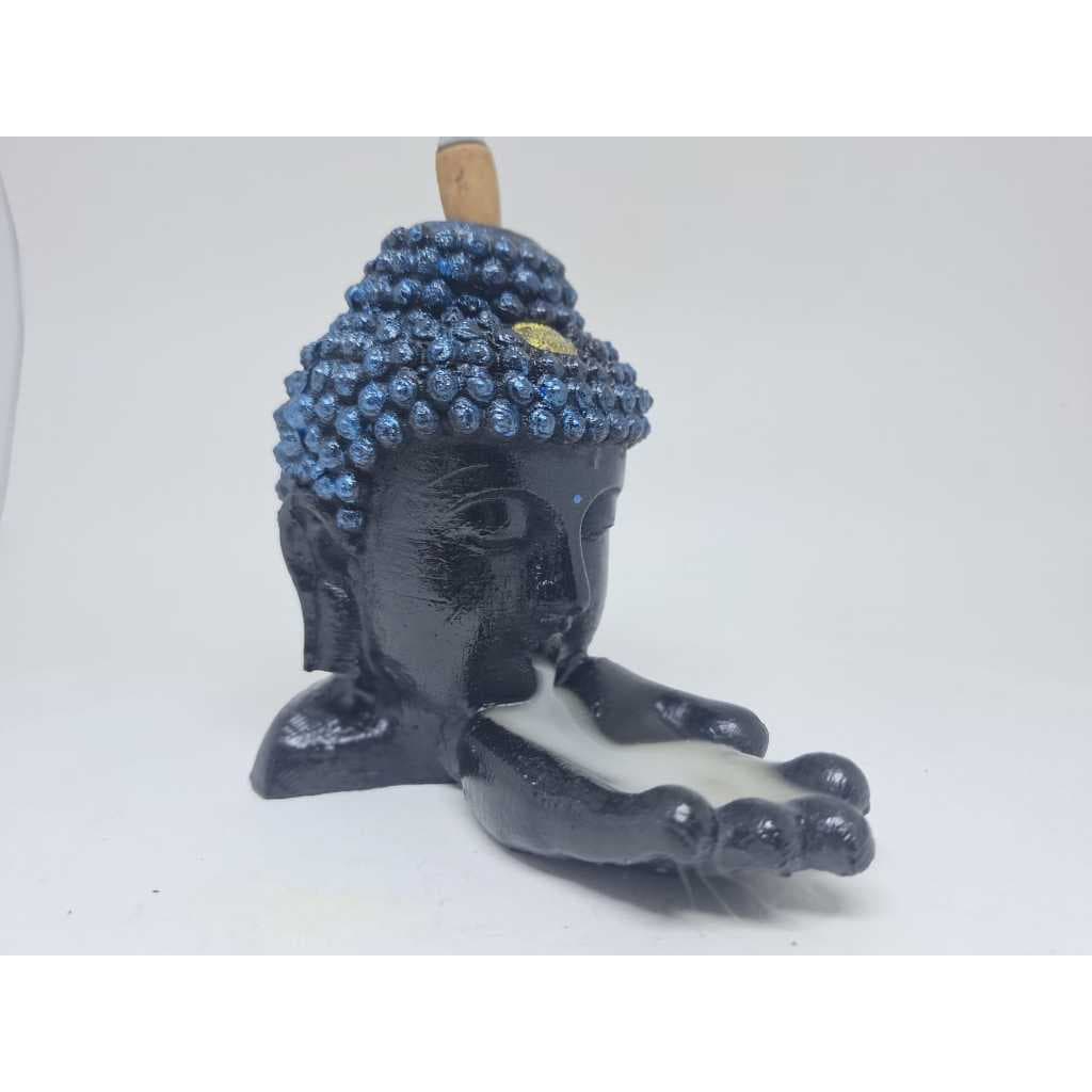 Cascata Incensário Buda Hindu na Mão em Resina Decoração