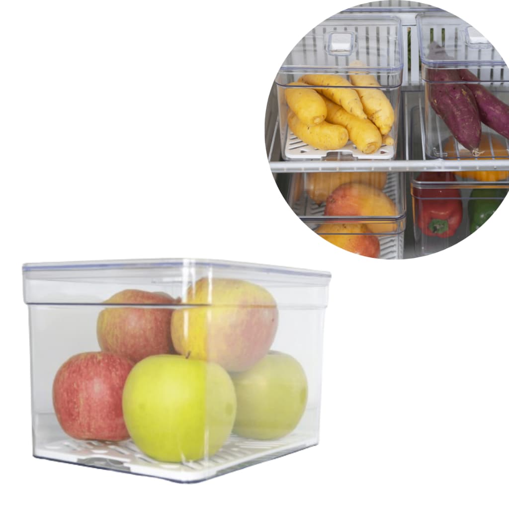 Organizador De Geladeira 3 Litros Com Tampa Alimentos Organização Multiuso