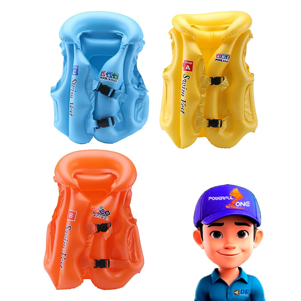 Colete Inflável Flutuador Salva Vidas Infantil