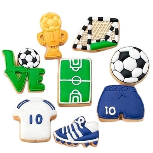 KIT Cortador Futebol Troféu Campo Bolsa Chuteira Artigo de Confeitaria - C4284