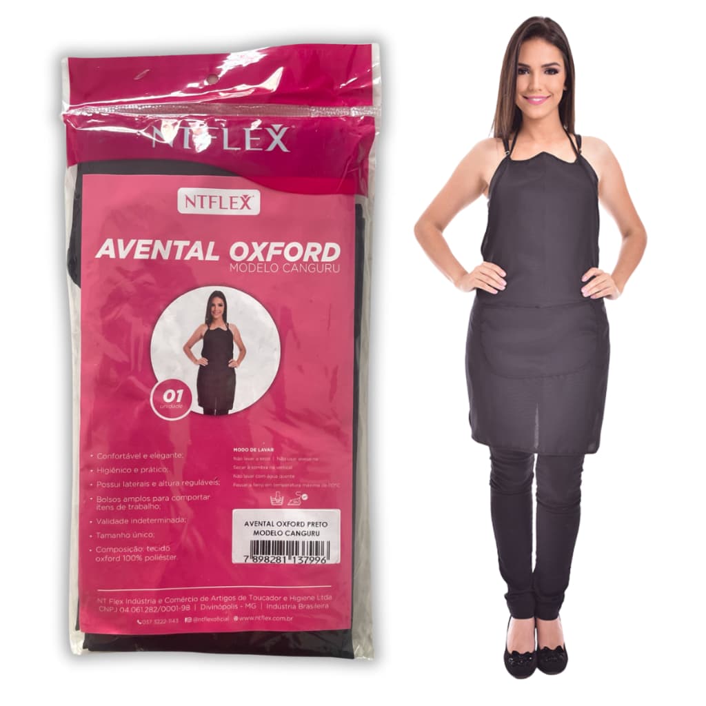Avental Oxford Modelo Canguru Estéticos - Oxford 100% poliéster NTFLEX