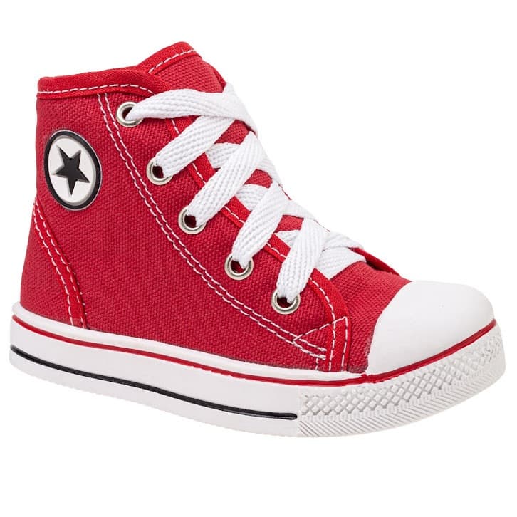 Tenis Cano Alto Infantil Feminino Vermelho  *ENVIO IMEDIATO*
