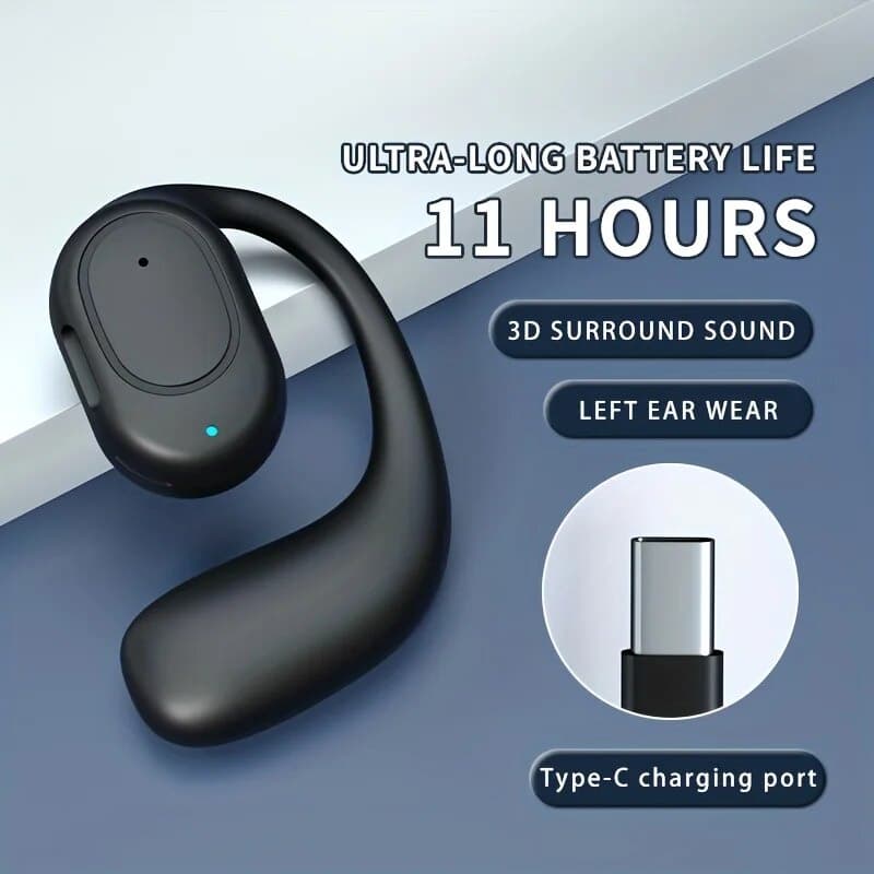 Fone De Ouvido Bluetooth Sem Fio Com Um Único Lado esquerdo Tampões Auriculares Ultra Longa Vida Útil Da Bateria