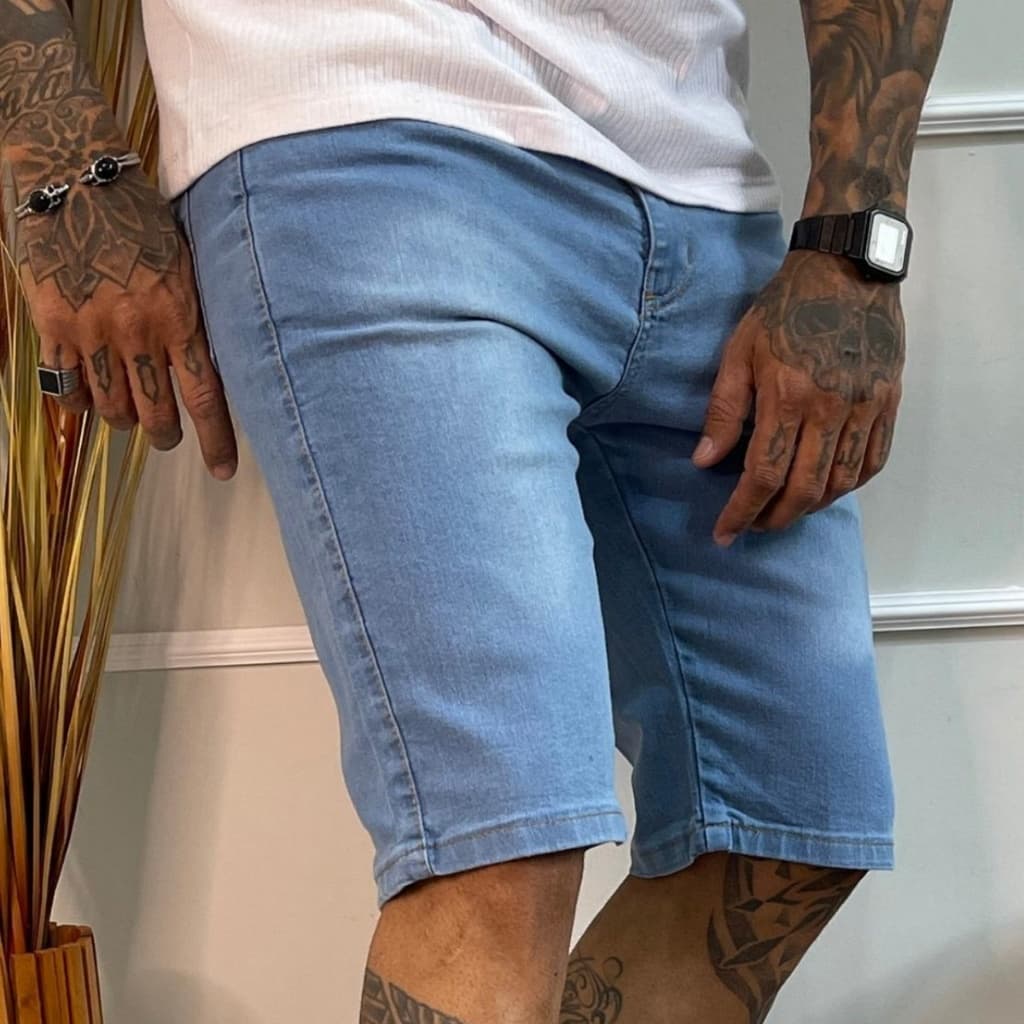 Bermuda Masculina Lavagem Clara Jeans