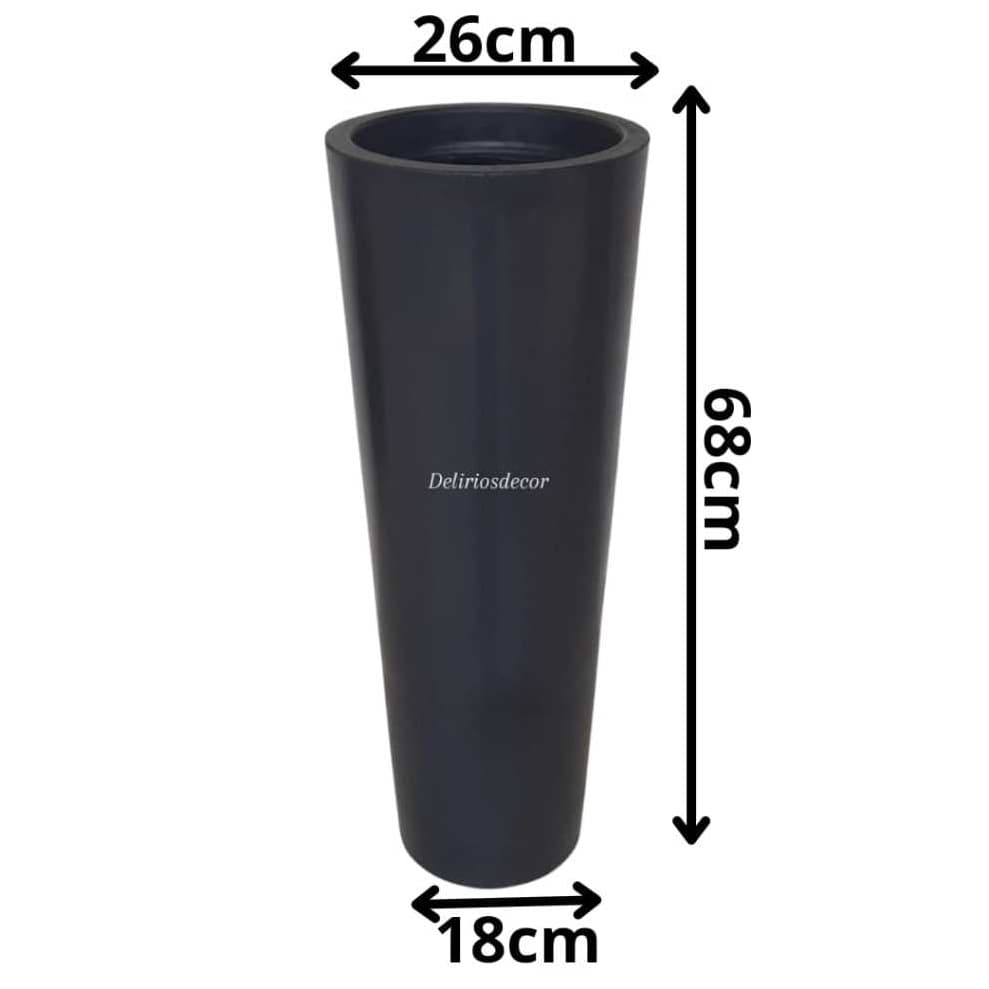 Vaso para plantas e flores Decorativo Reciclável em Polietileno, Vaso Liso Ibiza 110