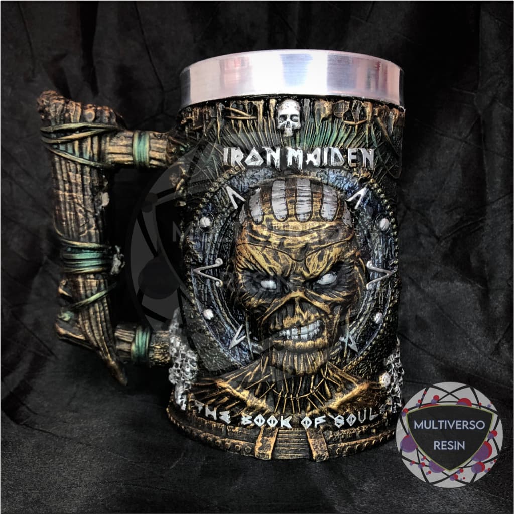 Caneca/Copo Premium Iron Maiden - The Book Of Souls 3D Resina - Metalizada