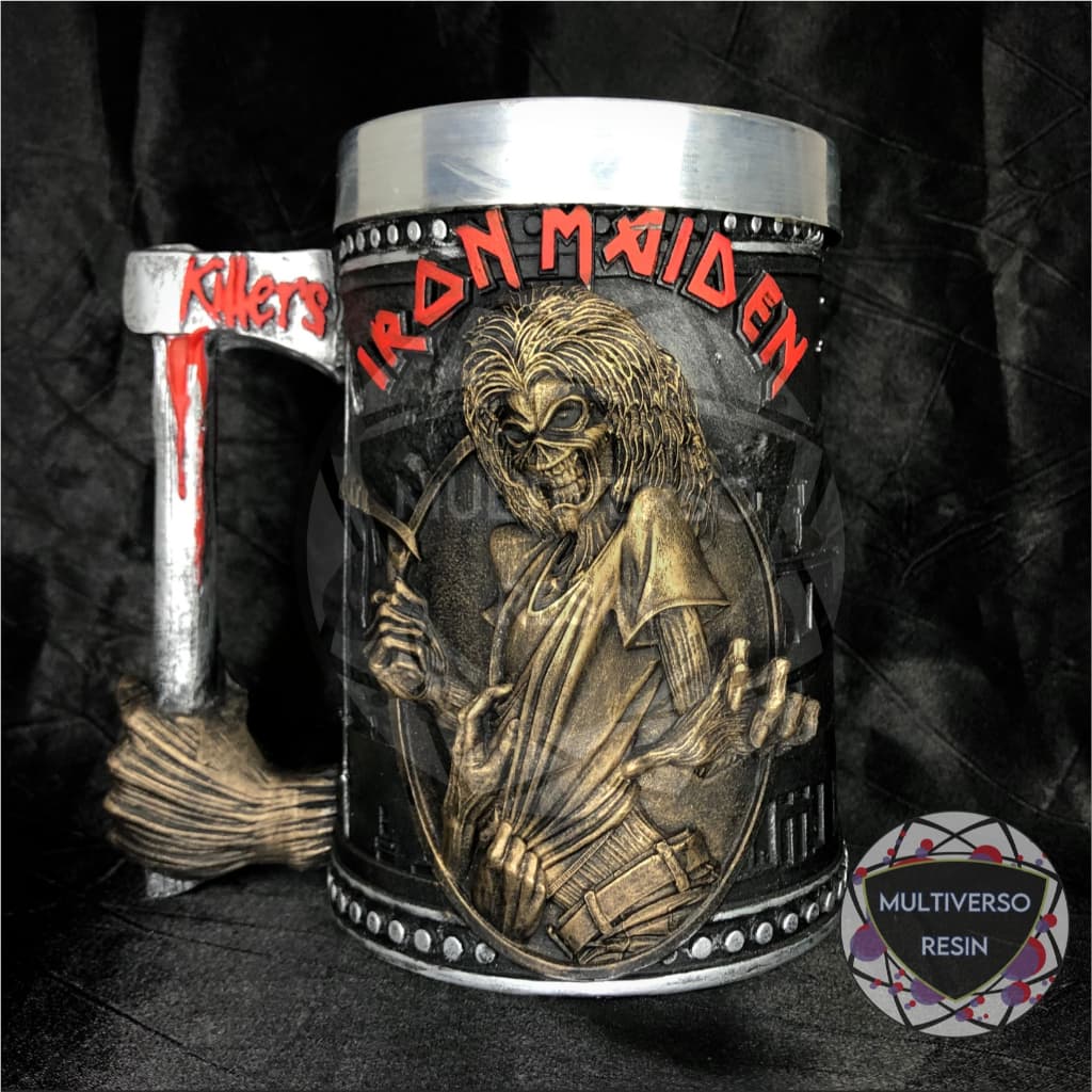 Caneca/Copo Premium Iron Maiden - Killers 3D Resina - Metalizada