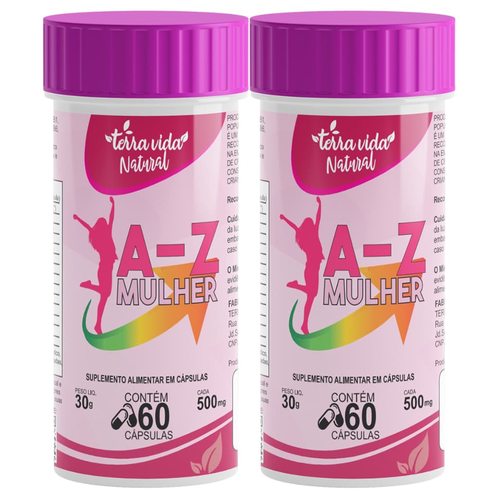 Kit com 2 Multivitamínico A-Z Mulher 120 cápsulas