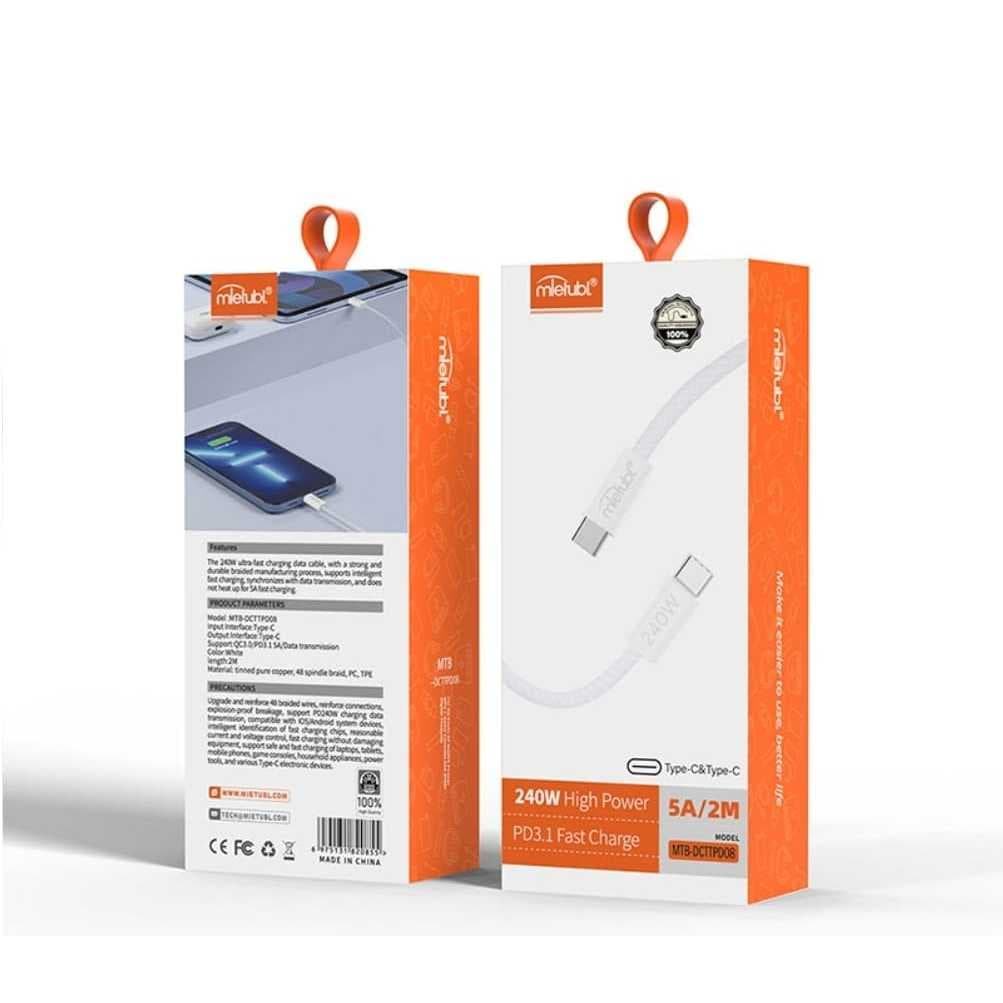 Cabo De Carregamento Mietubi TYPE-C  2M de alta potência de 240 W