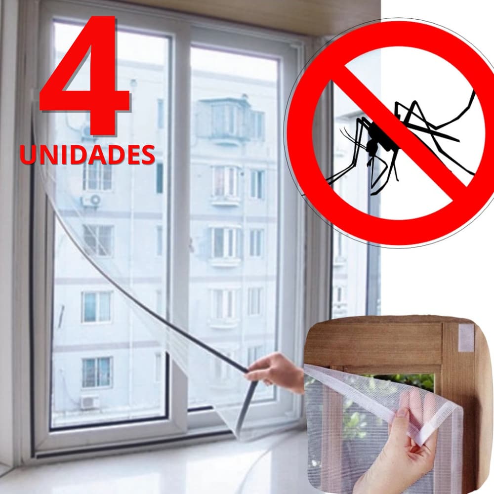 Tela Mosquiteira Janela Anti-inseto Mosquito Velcro Auto Colante Pernilongo Poliéster Para Janelas