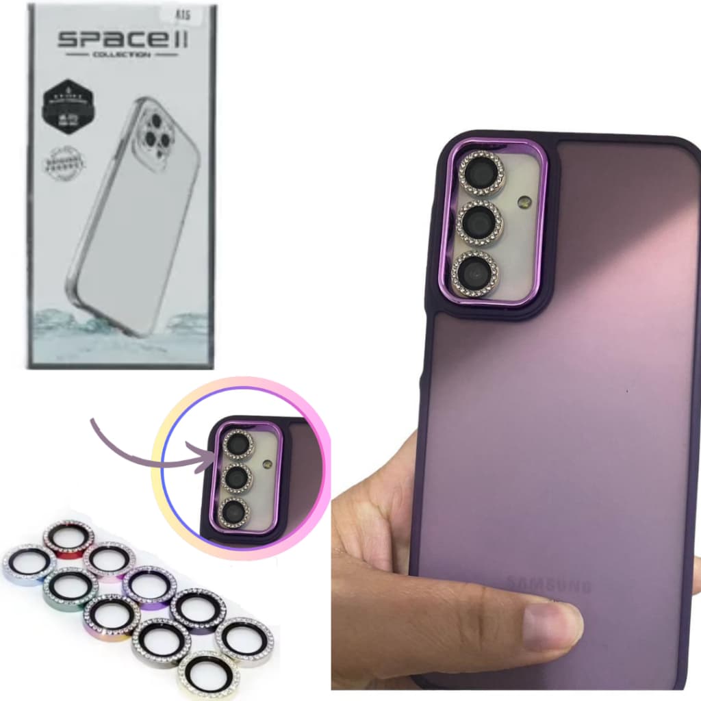 Capa Capinha Space Color+ Pel Strass Câmera P/ Galaxy A15