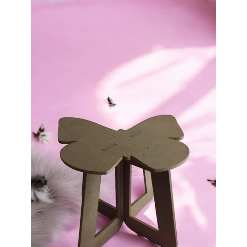 Banquinho Decorativo Borboleta em MDF