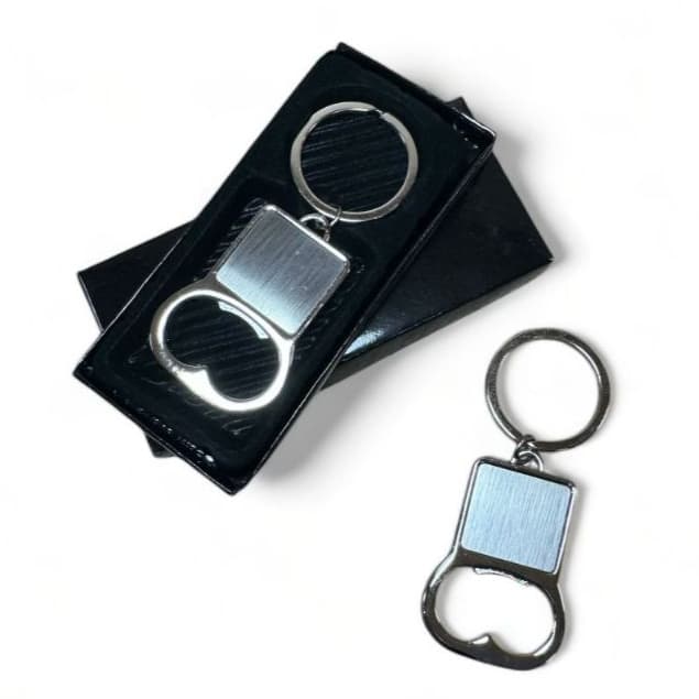 Conjunto De  2/6/12 Peças Chaveiro Abridor De Garrafa De Metal Com Caixinha