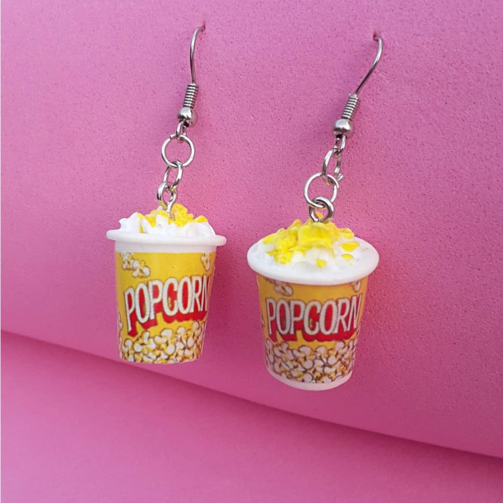 Brinco de Pipoca Divertido Moda Fofa Tiktok, Aesthetic