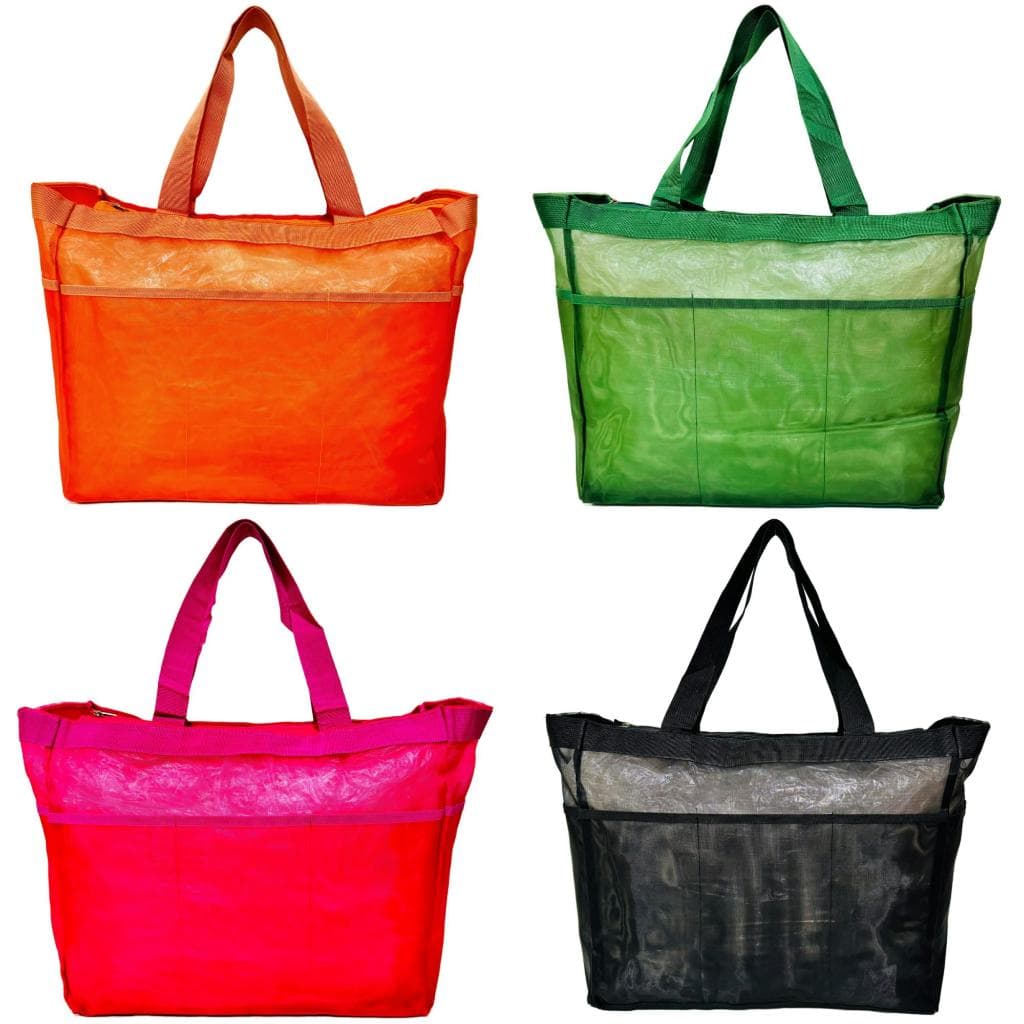Bolsa Feminina de Praia Grande Piscina Mercado Alça Colorida Várias Cores