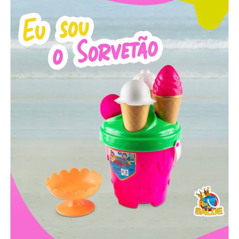 kit Baldinho de areia praia infantil