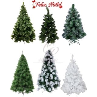 Árvore de Natal Modelo Pinheiro -  Verde Luxo - Nevada - Branca -  Diversos Modelos Tamanhos 1,20M - 1,50M