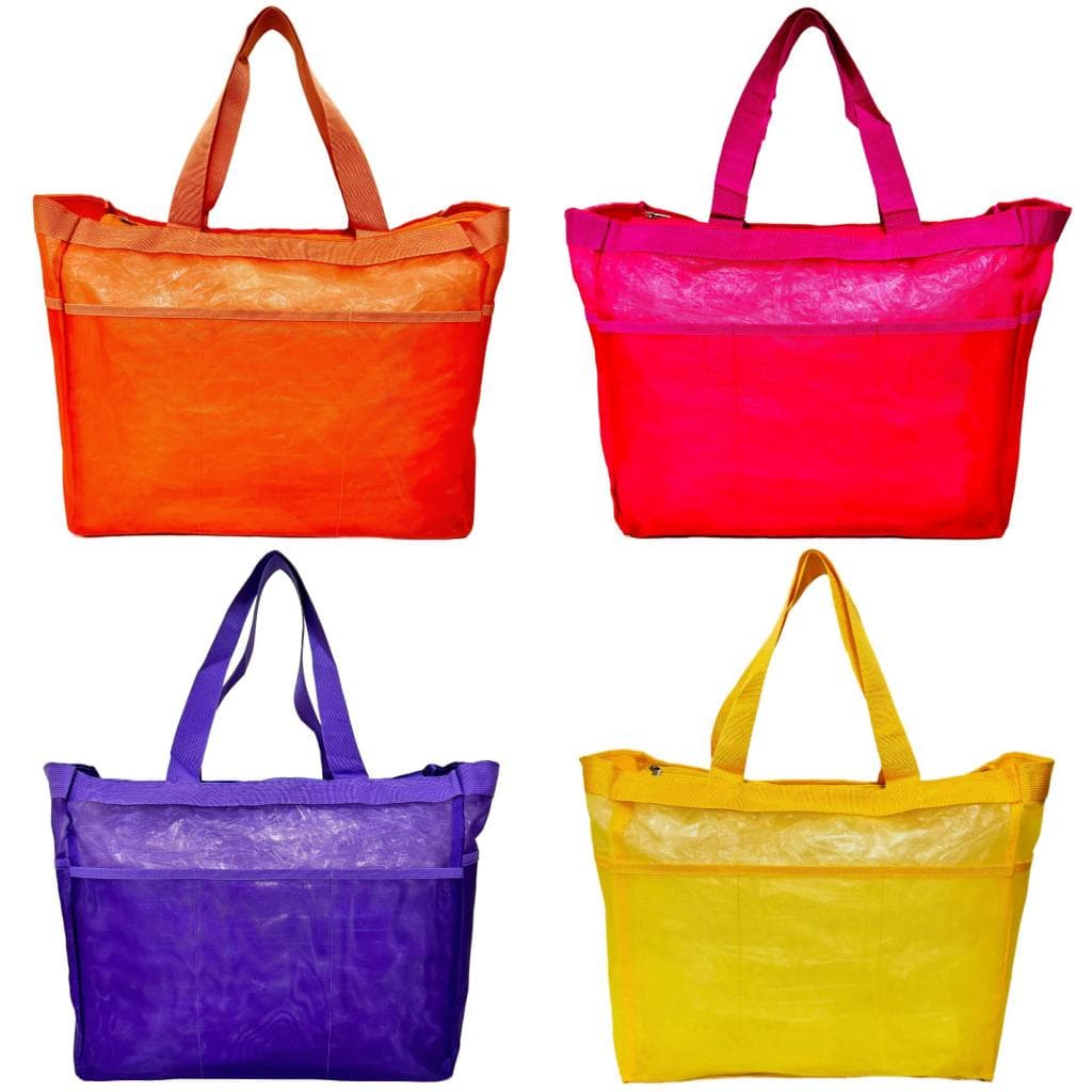Bolsa Feminina de Praia Grande Piscina Mercado Alça Colorida Várias Cores