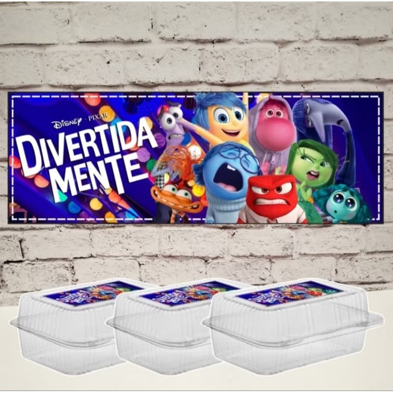 Rótulo adesivo para Marmita plástica Festa TODOS OS TEMAS