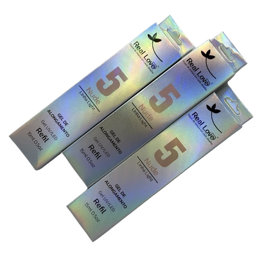 Kit 3 Sachês Refil Sculping Gel Unhas Light 15ml - Real Love
