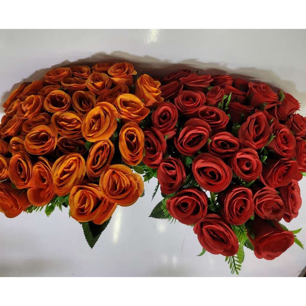 Kit com 2 Rosa artificial C/ 24 flores