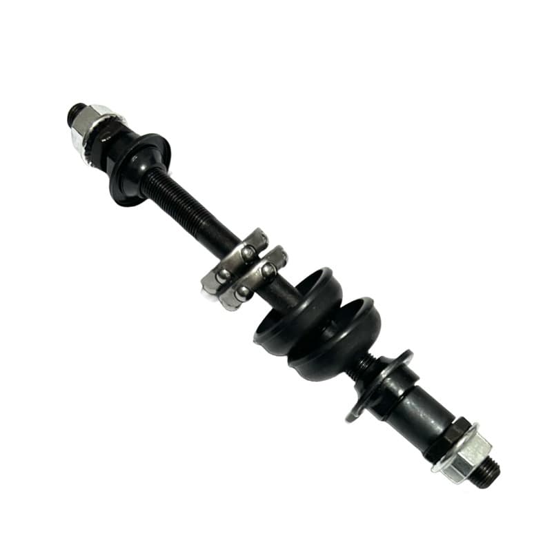 Eixo De Traseira Bike NIPARTE  3/8" x 180mm Completa com caixas, porcas, espaçador e colares de bilha