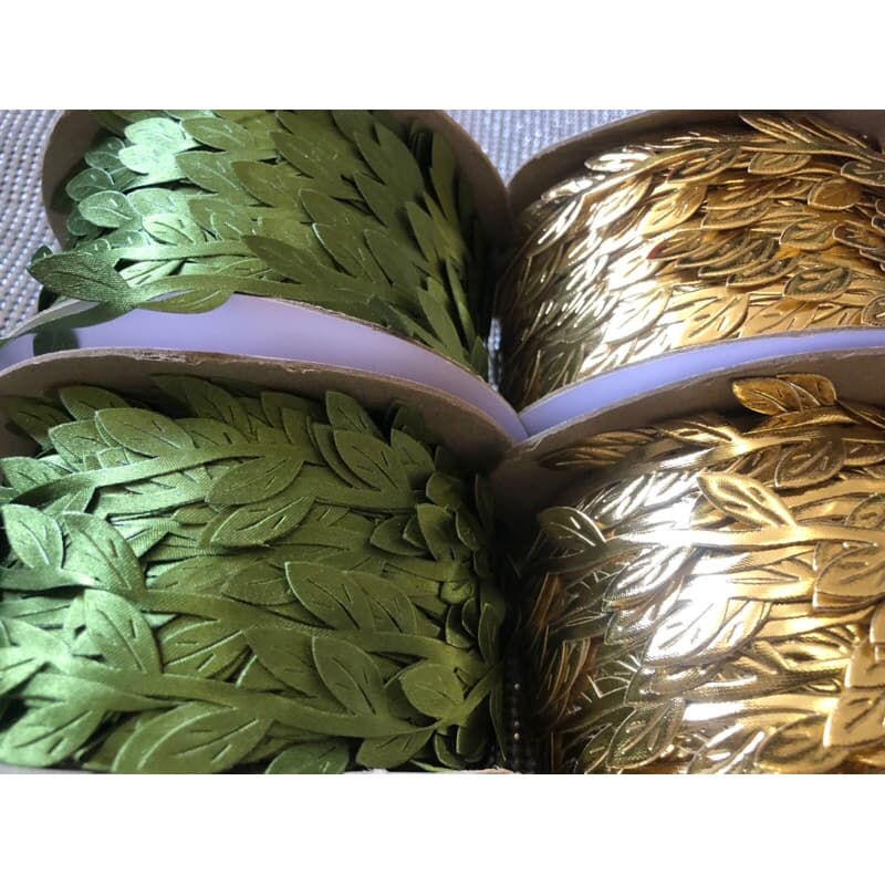 Fita / passamanaria decorativa de folhas 20mmem poliester -5metros