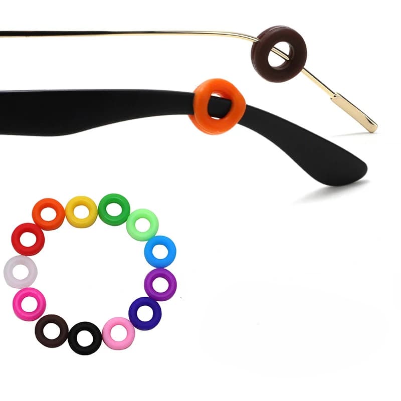 Gancho Silicone Anti-Slip para óculos, anti-queda. (Para hastes de até 10mm), 1Par.
