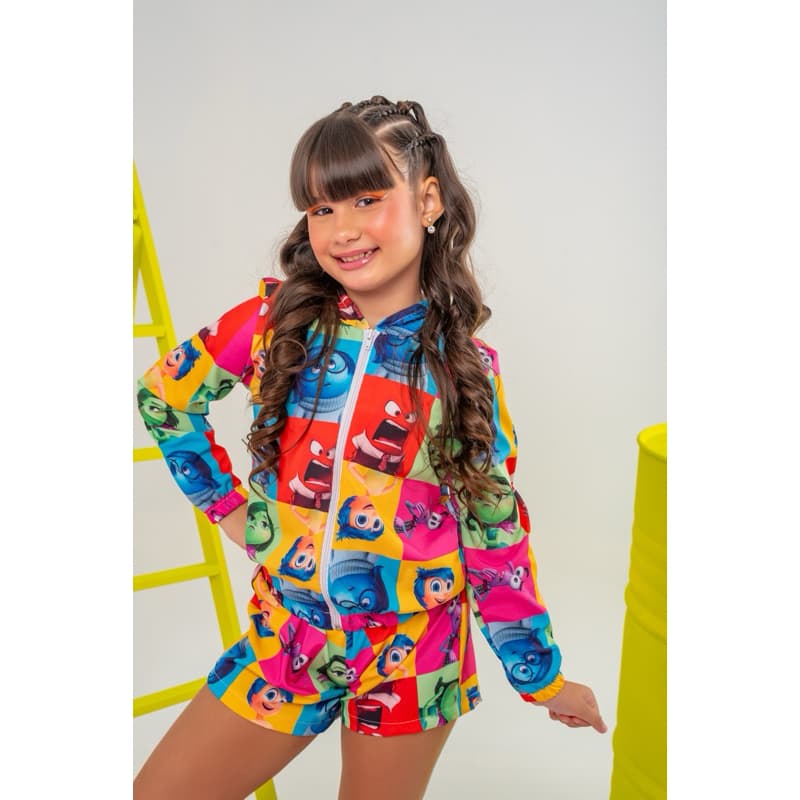 Conjunto Infantil Menina Divertidamente | Combinadinho Juvenil Divertidamente Stitch 4 a 14 anos balone