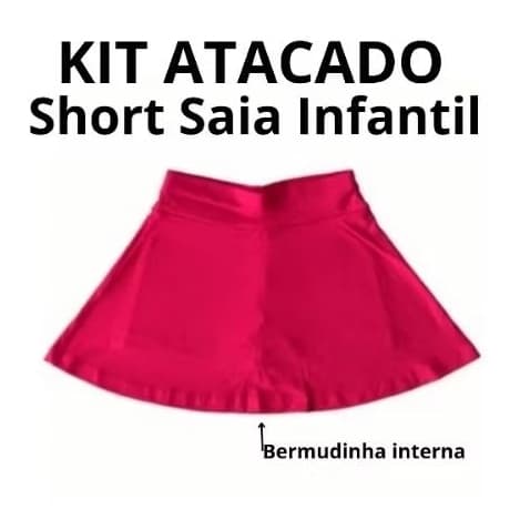 KIT PERSONALIZADO SHORT SAIA INFANTIL BAILARINA UNIFORME ESCOLAR SHORT SAIA BERMUDA VERÃO DANÇA BALE ATACADO