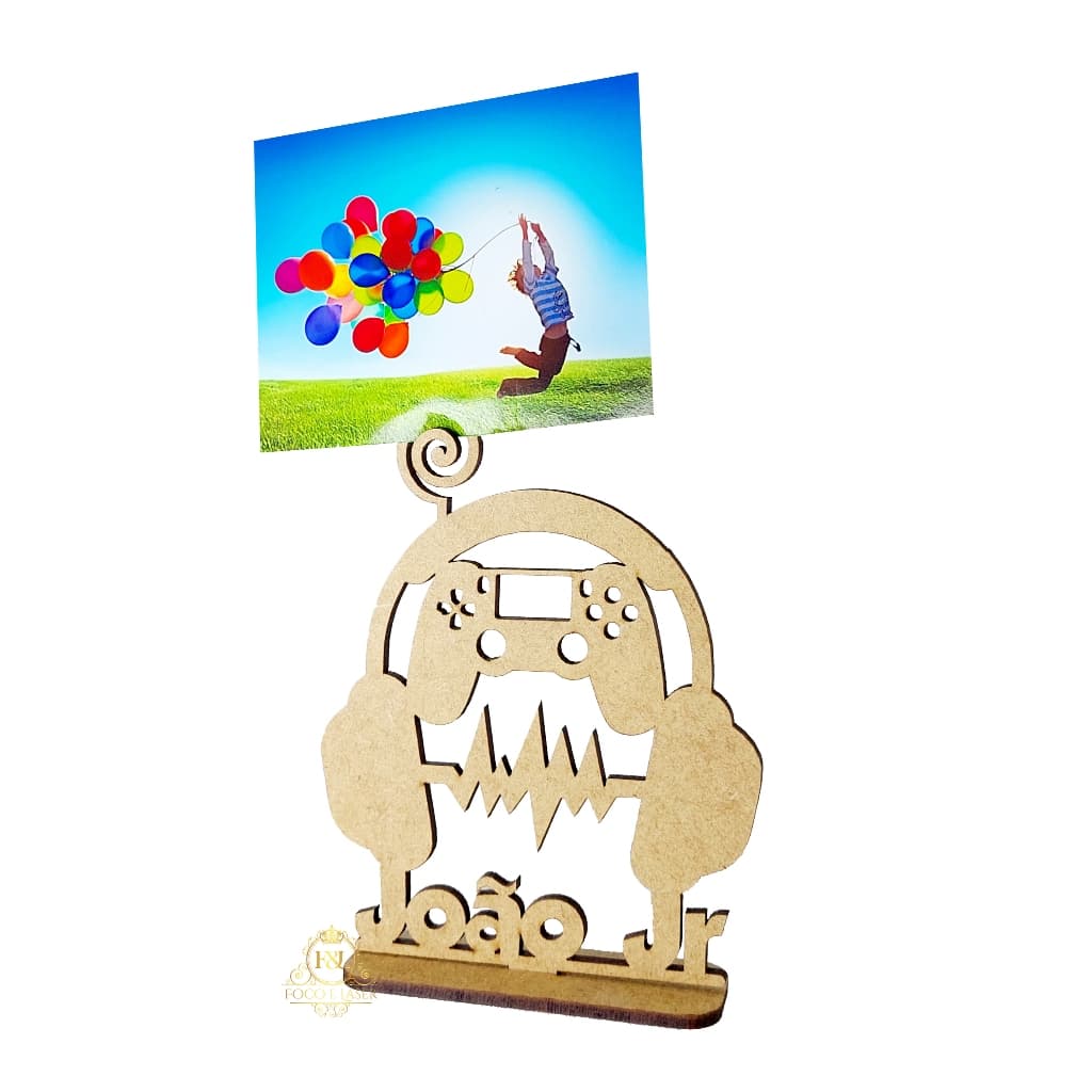 10 Porta foto recado mdf personalizado video game gamer headset controle  MDF CRU OU COLORIDO
