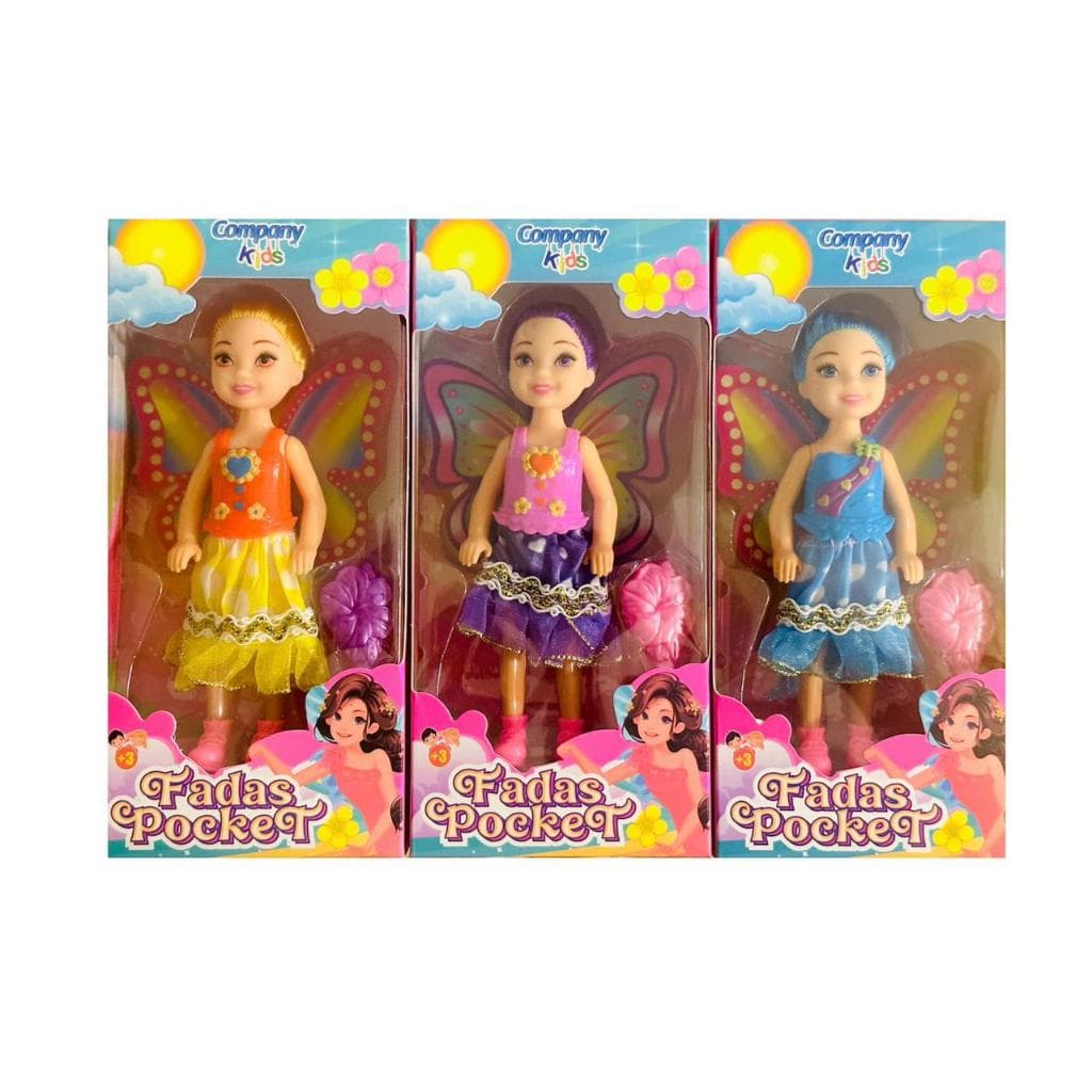 Boneca Baby's Collection Mini Fada Fadinha Menina - Super Toys