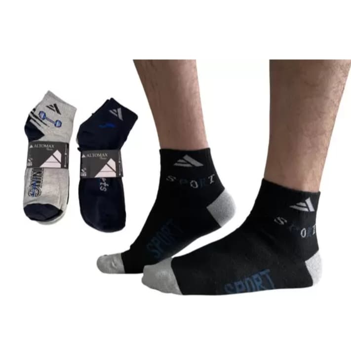 Meias Cano Curto Masculinas - Kit 3 pares de Meia