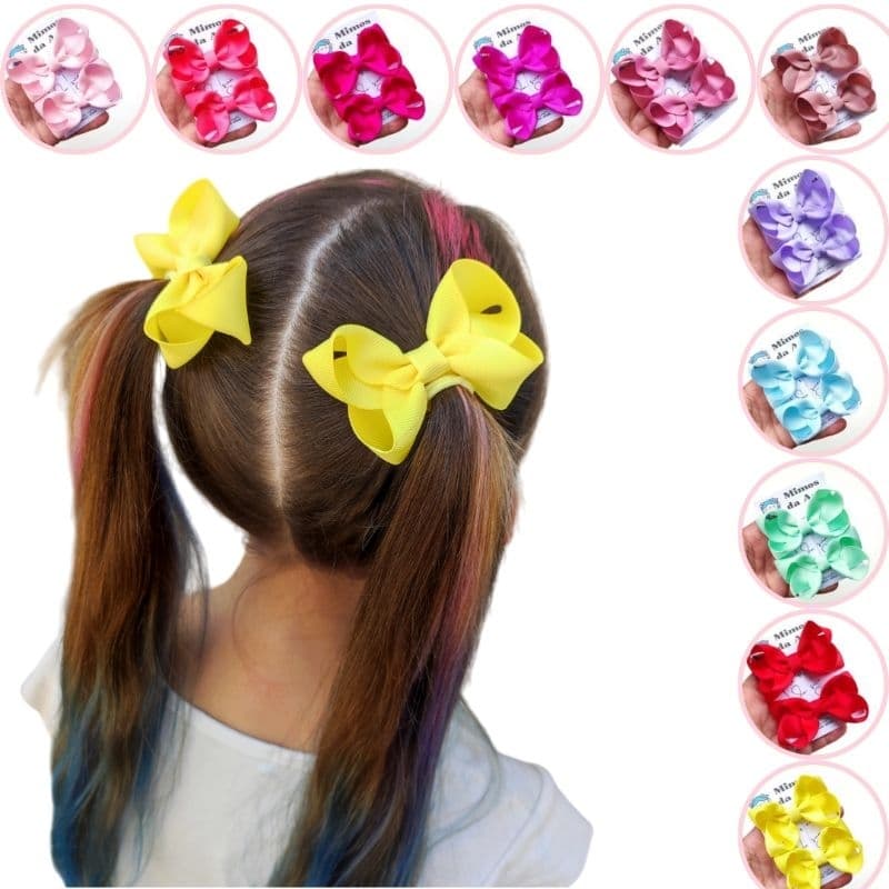 10 unidades laços BOUTIQUE COM 7CM no bico de pato Acessório para cabelo infantil