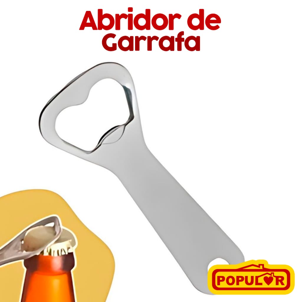 Abridor Abridores Garrafas 10cm Aço Inox Utensilio De Cozinha