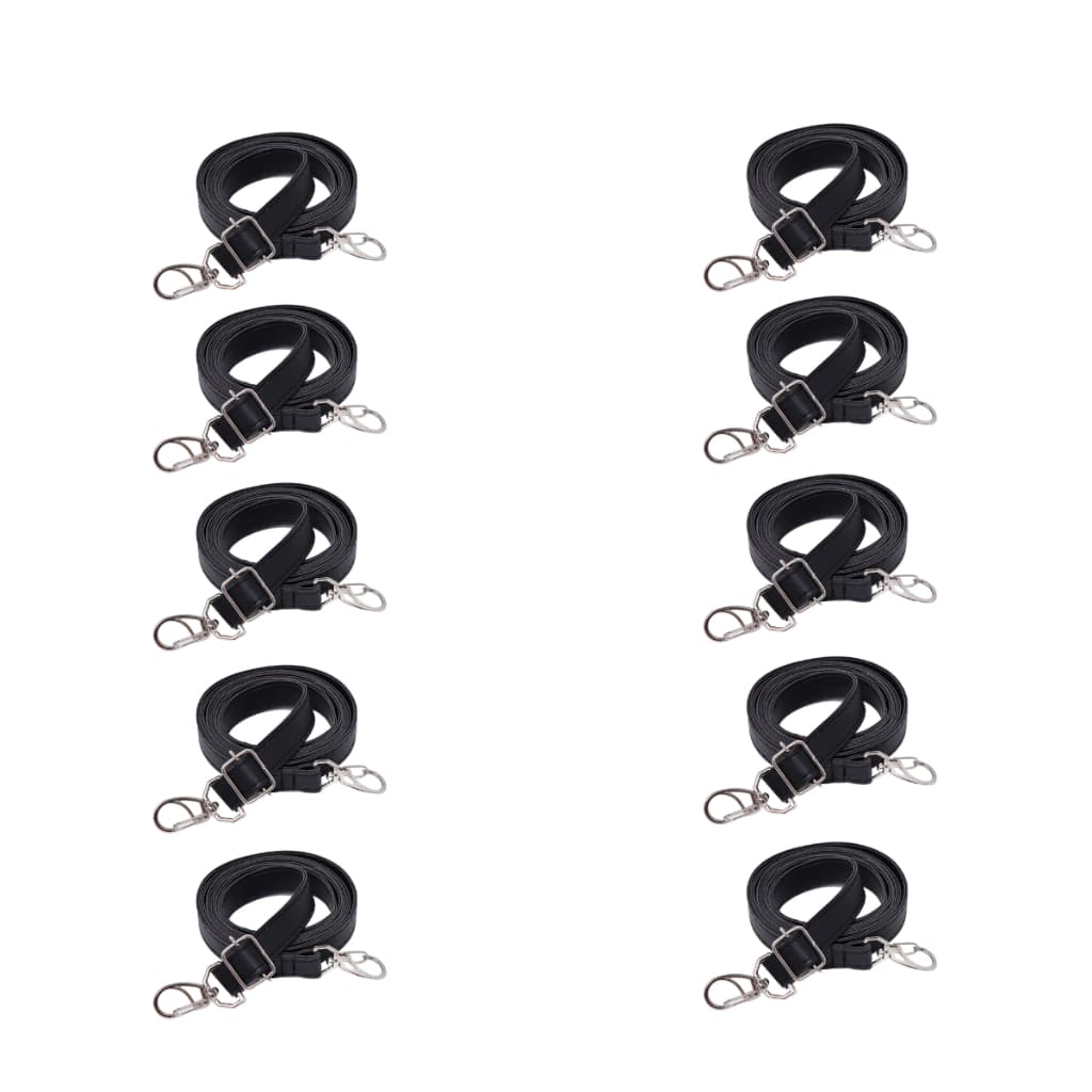 Kit 10 Alças de Bolsas Femininas Ferragem Prata Material Sintético Resistente