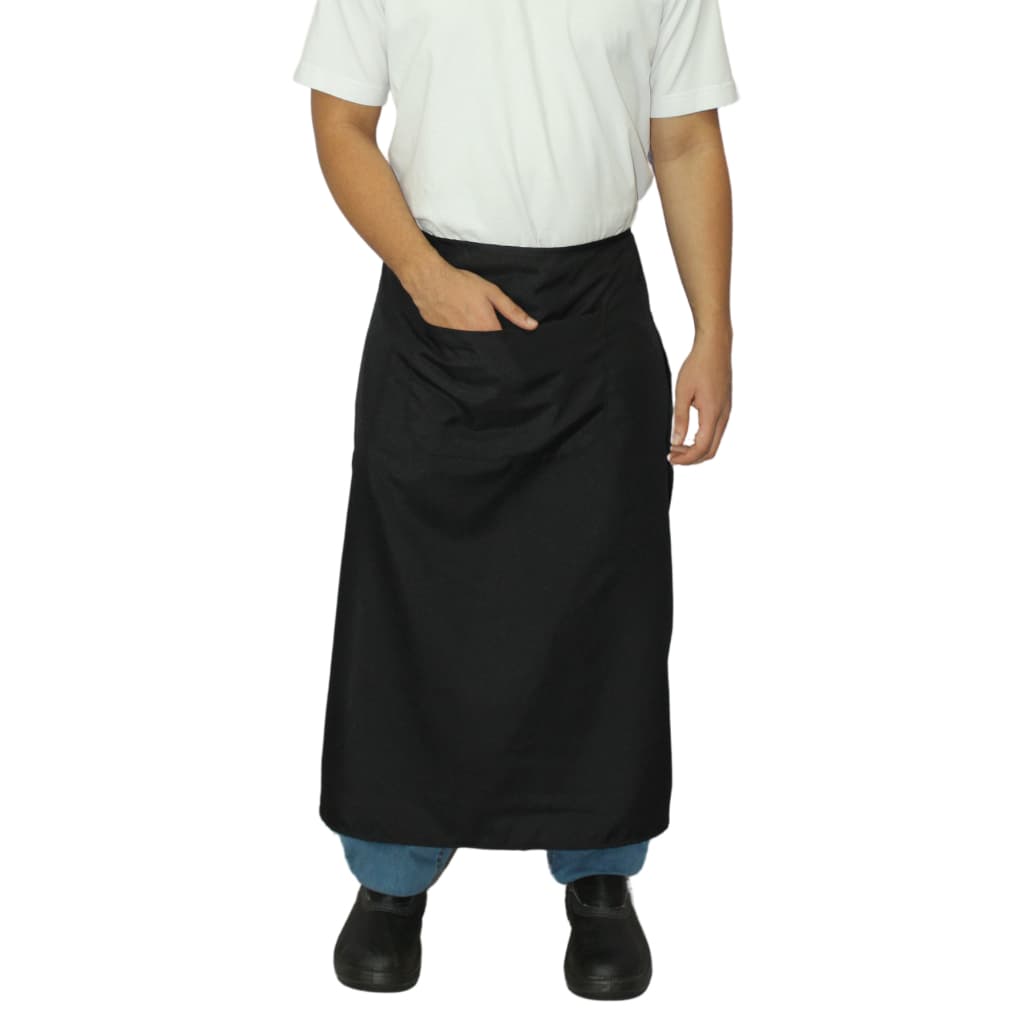 Avental Saia Preto Com Bolso Frontal Cozinha Churrasqueiro Unisex