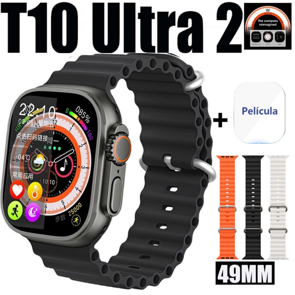 2026 Novo T10 Ultra NFC Smartwatch Tela Original Série 9 2.09 Polegadas Bluetooth À Prova D'água