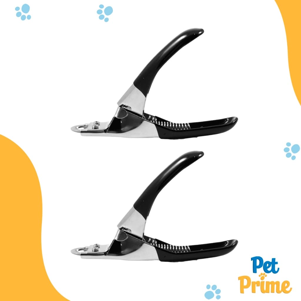 Kit 2 Alicate Unha Cachorro Gato Guilhotina Cabo Emborrachado 12 cm Aço Inoxidável Savana Pet