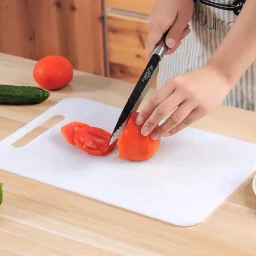 Tábua de Carne Plástico para Cozinha Branca 33X20X0.6CM Higiênica Carne Legumes Frutas Multiuso Utensílio De Cozinha - Produto Premium - Original - Envio Imediato.