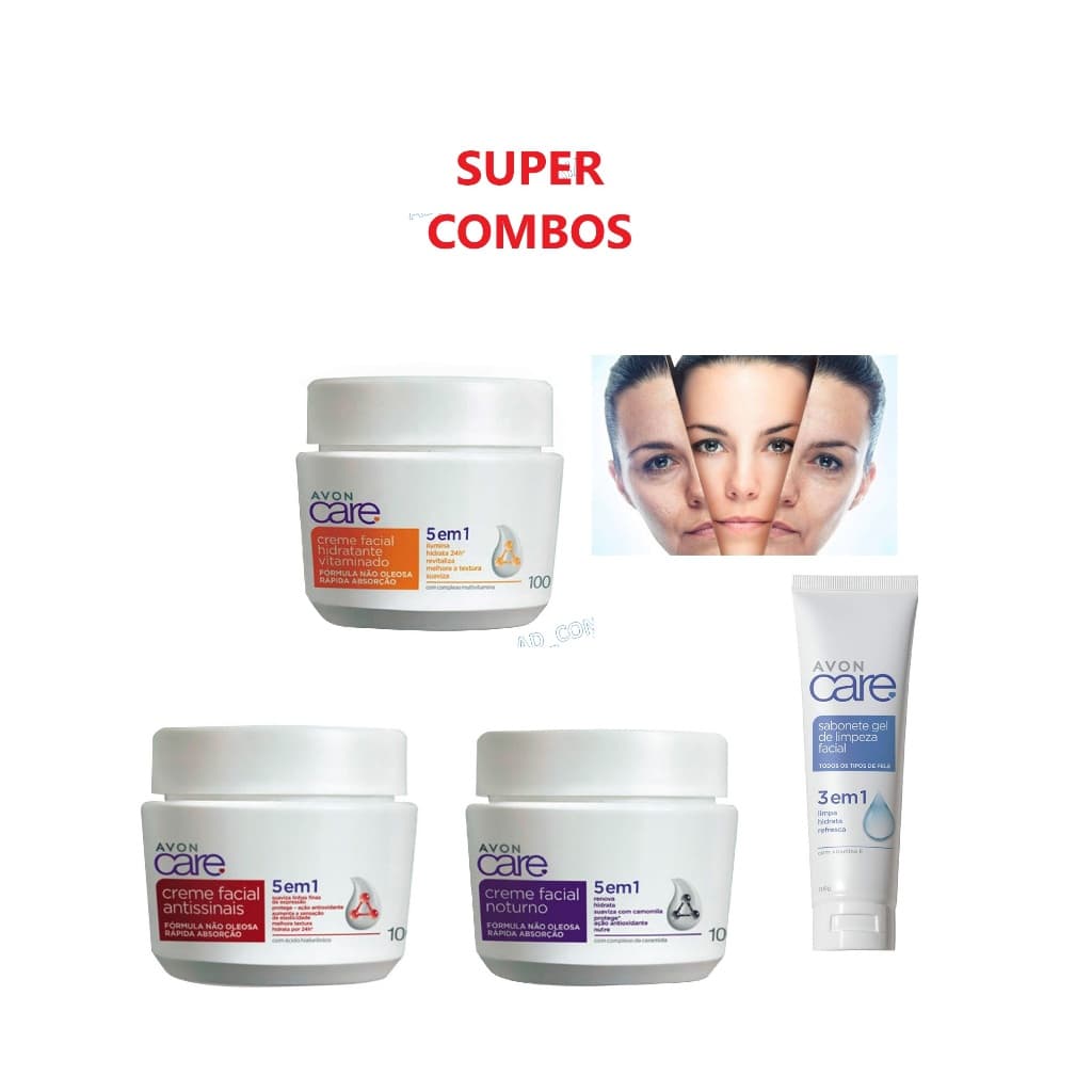 Cuidados com o Rosto Creme Facial Care Avon - Sabonete em Gel facial. Antissinais, limpeza de pele.
