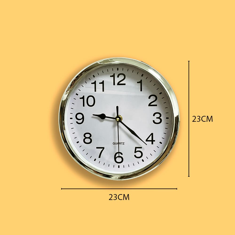 Relógio de Parede Pequeno de Decoração Prata YN Clock