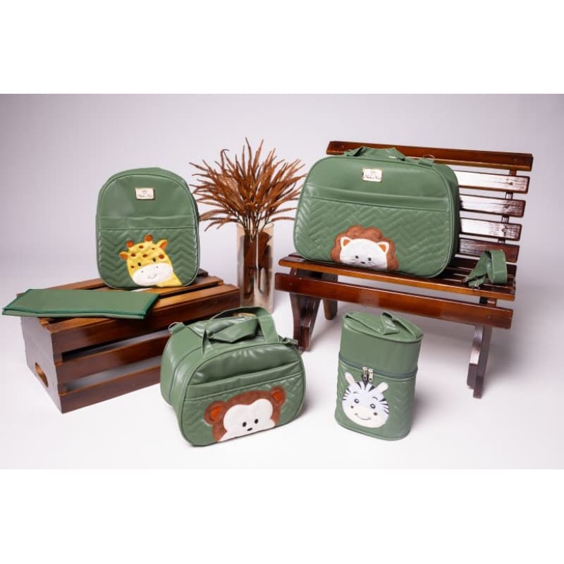 Kit Bolsa Mala Maternidade Safari