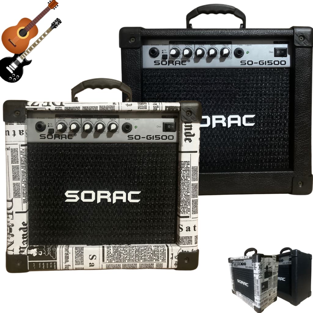 Amplificador Som Guitarra Violão 15w Sorac Caixa Amplificada 110/220V