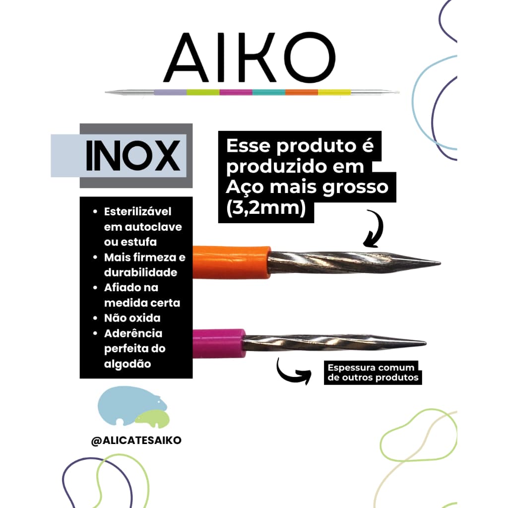ESPÁTULA COM PALITO INOX MAIS GROSSO REVESTIDO EM SILICONE 31.9 (3.2mm)