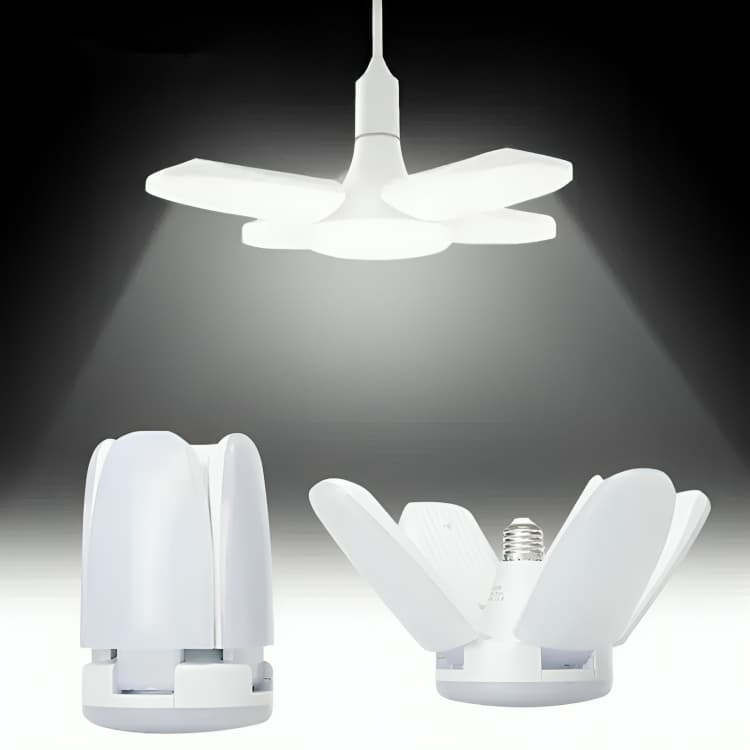 Luminária Pétala De Teto Dobrável 28W Lâmpada Pétala E27 Mini Luz De Folhas Light Bulb